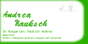 andrea mauksch business card